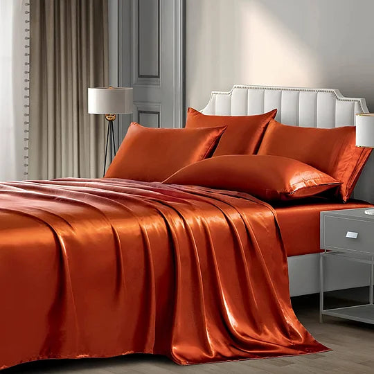 🎁Hot Sale 49% OFF⏳25 Momme Luxury Pure Mulberry Silk Bettwäsche Set von 4