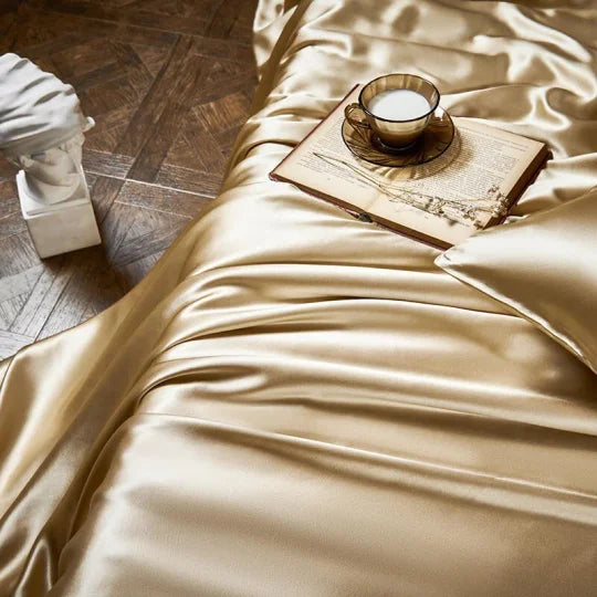 🎁Hot Sale 49% OFF⏳25 Momme Luxury Pure Mulberry Silk Bettwäsche Set von 4