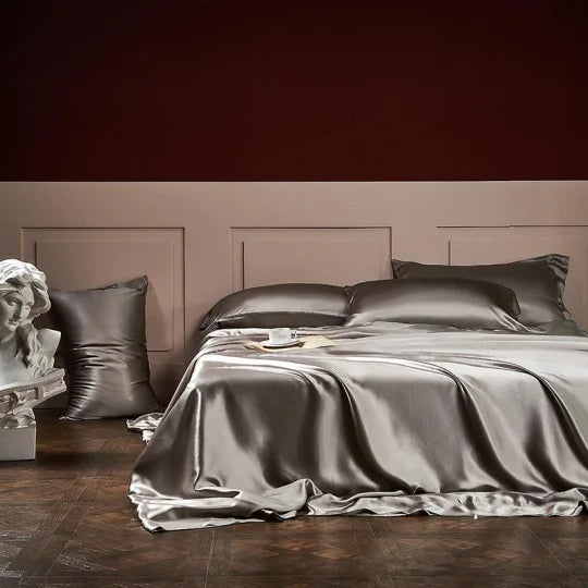 🎁Hot Sale 49% OFF⏳25 Momme Luxury Pure Mulberry Silk Bettwäsche Set von 4