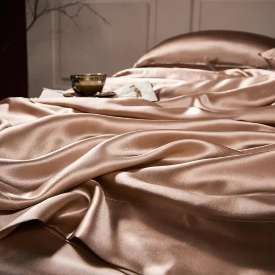 🎁Hot Sale 49% OFF⏳25 Momme Luxury Pure Mulberry Silk Bettwäsche Set von 4