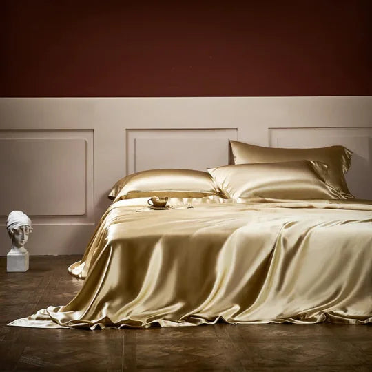 🎁Hot Sale 49% OFF⏳25 Momme Luxury Pure Mulberry Silk Bettwäsche Set von 4