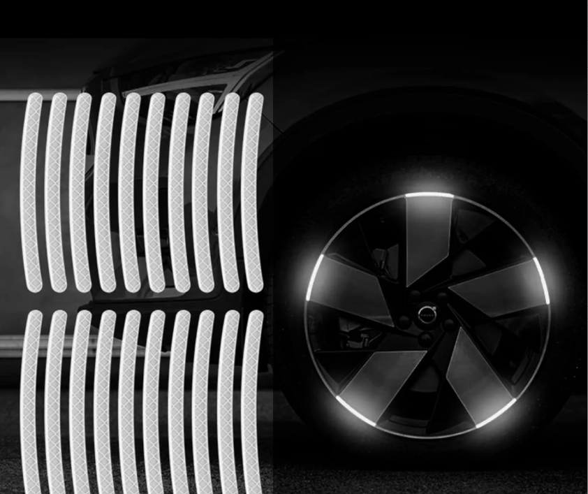 Reflektierende Auto-Felgenaufkleber(Kaufen Sie 2 genug für das Vorderrad Kaufen Sie 4 für das ganze Auto)