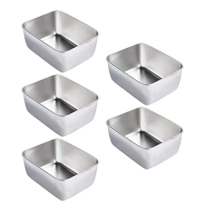🎁【1+1 gratis】 Quadratische Platte aus Edelstahl (mit Deckel)