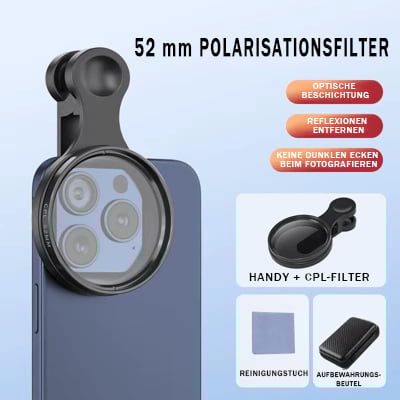 🔥Heißer Verkauf - 49% Rabatt📸Tragbares Polarisationskameraobjektiv für Smartphones (Passend für alle Modelle)