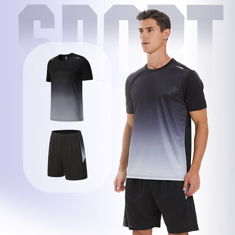 Sport-Set für Herren mit T-Shirt & Shorts – atmungsaktiv & schnelltrocknend