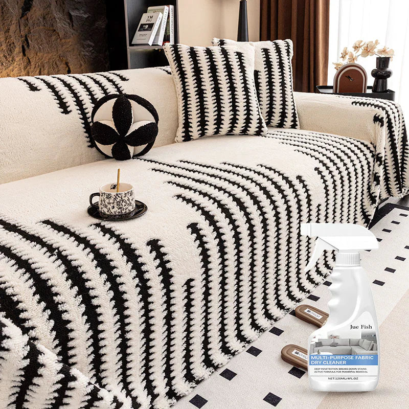 🛋️ 50% RABATT 2025! ✨ Plüsch Sofaüberwurf - Extra Dicke & Rutschfeste Decke mit Elastischen Kanten für Herbst und Winter 🍂❄️