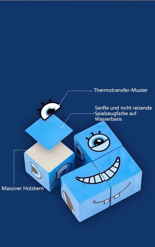 3D-Puzzle-Zauberwürfel mit Gesichtsveränderung