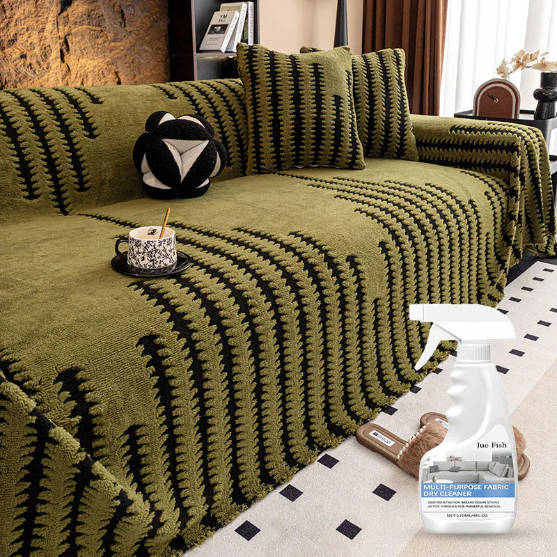 🛋️ 50% RABATT 2025! ✨ Plüsch Sofaüberwurf - Extra Dicke & Rutschfeste Decke mit Elastischen Kanten für Herbst und Winter 🍂❄️