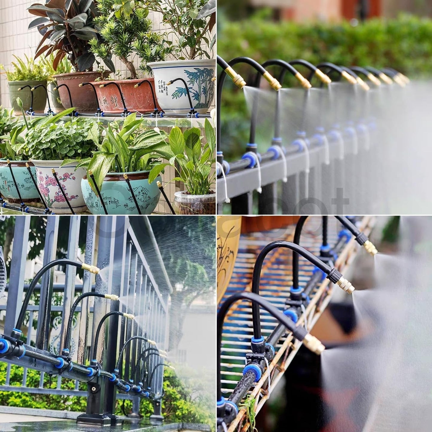 Garten-Bewässerungssystem mit verstellbaren 360°-Sprühdüsen – Automatische Beregnung, wassersparend (Jetzt 50% Rabatt)