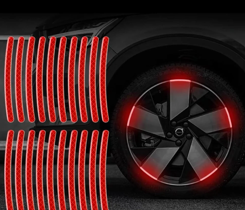 Reflektierende Auto-Felgenaufkleber(Kaufen Sie 2 genug für das Vorderrad Kaufen Sie 4 für das ganze Auto)