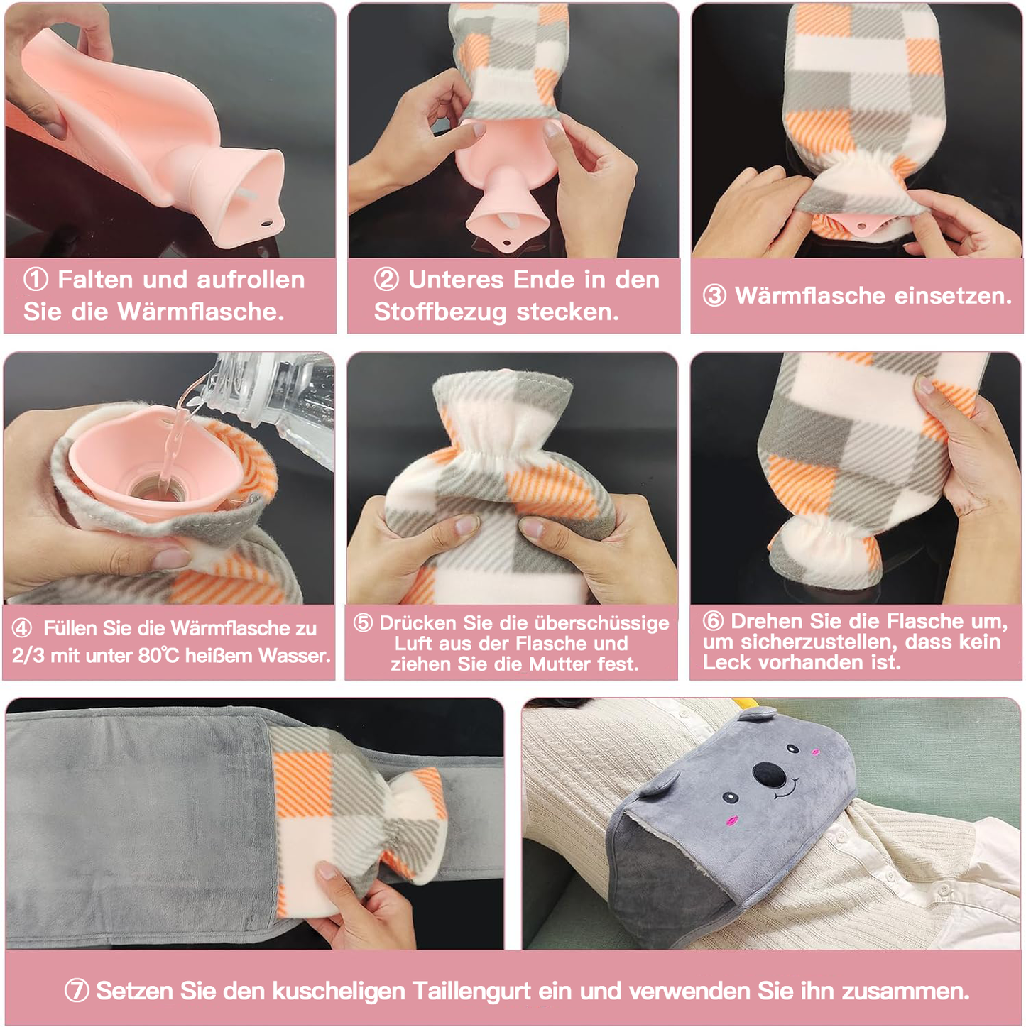 🎅Weihnachtsangebot 49% Rabatt🔥Kuscheliges nachfüllbares Wärmflaschenband