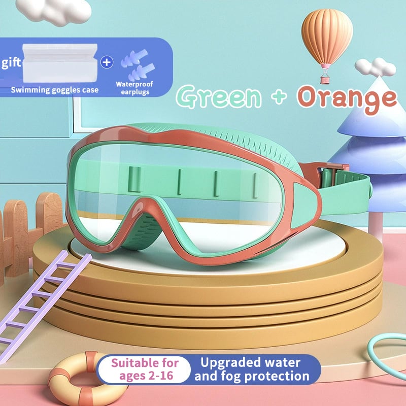 🍹2025 HEISS 50% Rabatt☀️HD-wasserdichte und antibeschlagende Kinder-Schwimmbrillen mit großem Rahmen