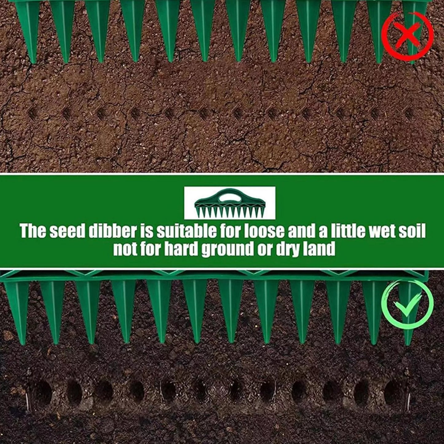 50% OFF🌱Garden Seed Spacer & Dibbler – 12-Hole Precision Planting Tool