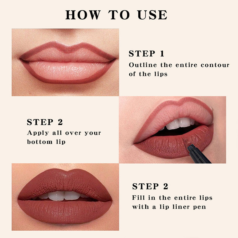 Wasserdichte lang anhaltende matte Lippensteine