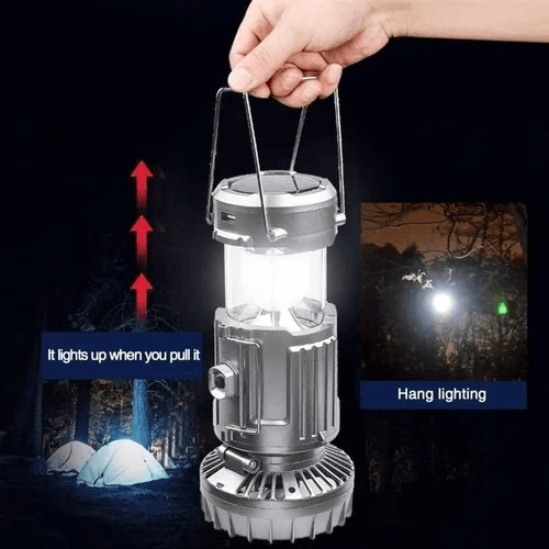 🔥2025 Heißer Verkauf🔥🌿Portable LED-Camping-Laterne mit Ventilator