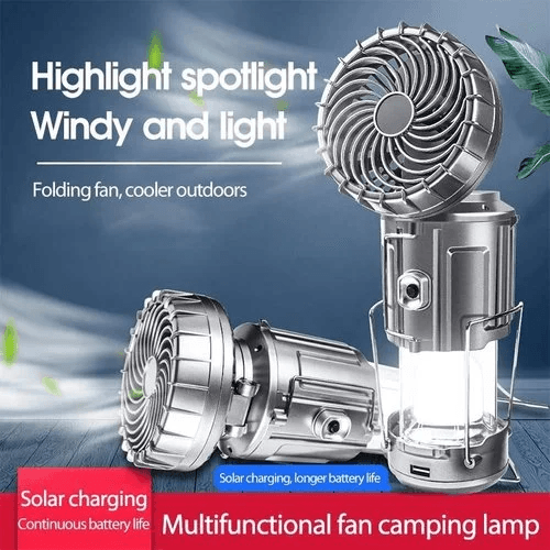 🔥2025 Heißer Verkauf🔥🌿Portable LED-Camping-Laterne mit Ventilator