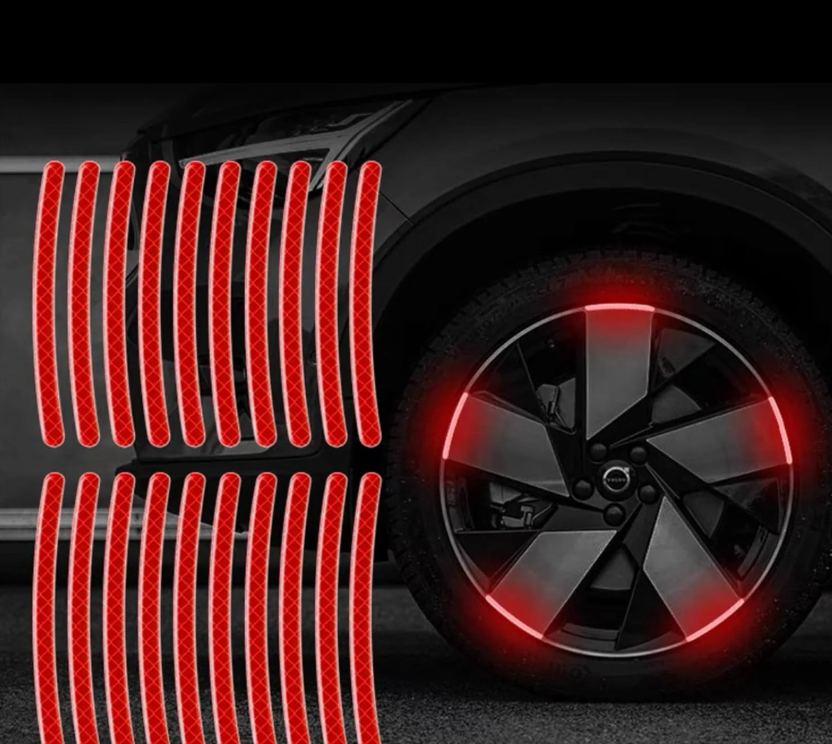 Reflektierende Auto-Felgenaufkleber(Kaufen Sie 2 genug für das Vorderrad Kaufen Sie 4 für das ganze Auto)