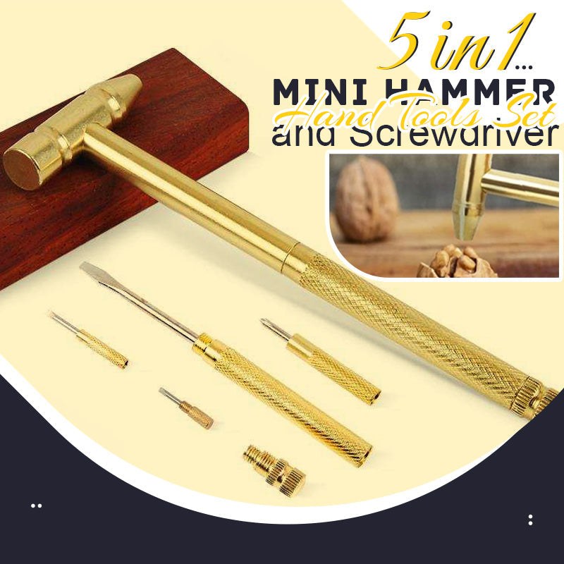 Mini-Multifunktionshammer – 5-in-1 Werkzeug mit integriertem Schraubendreher 🔨🛠️