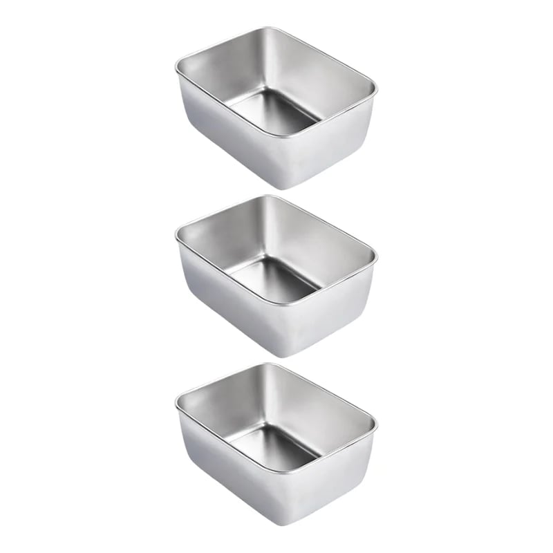 🎁【1+1 gratis】 Quadratische Platte aus Edelstahl (mit Deckel)