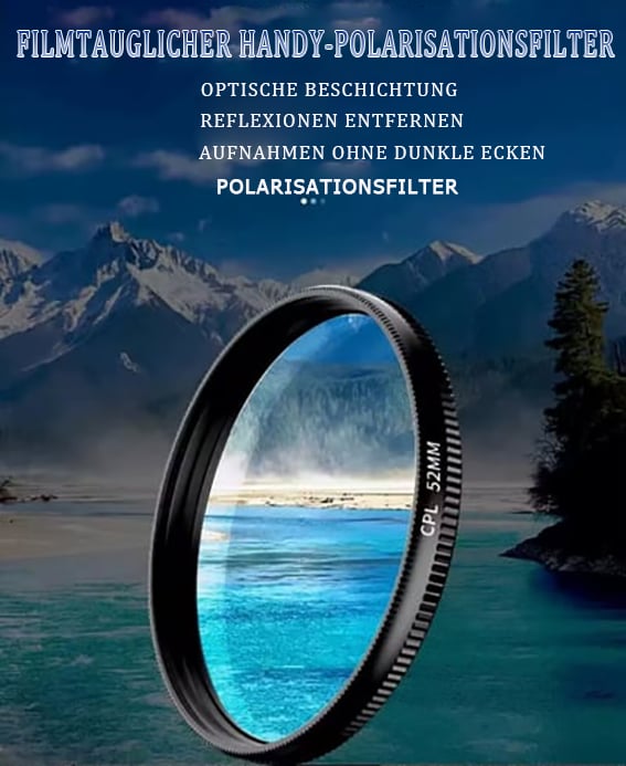 🔥Heißer Verkauf - 49% Rabatt📸Tragbares Polarisationskameraobjektiv für Smartphones (Passend für alle Modelle)