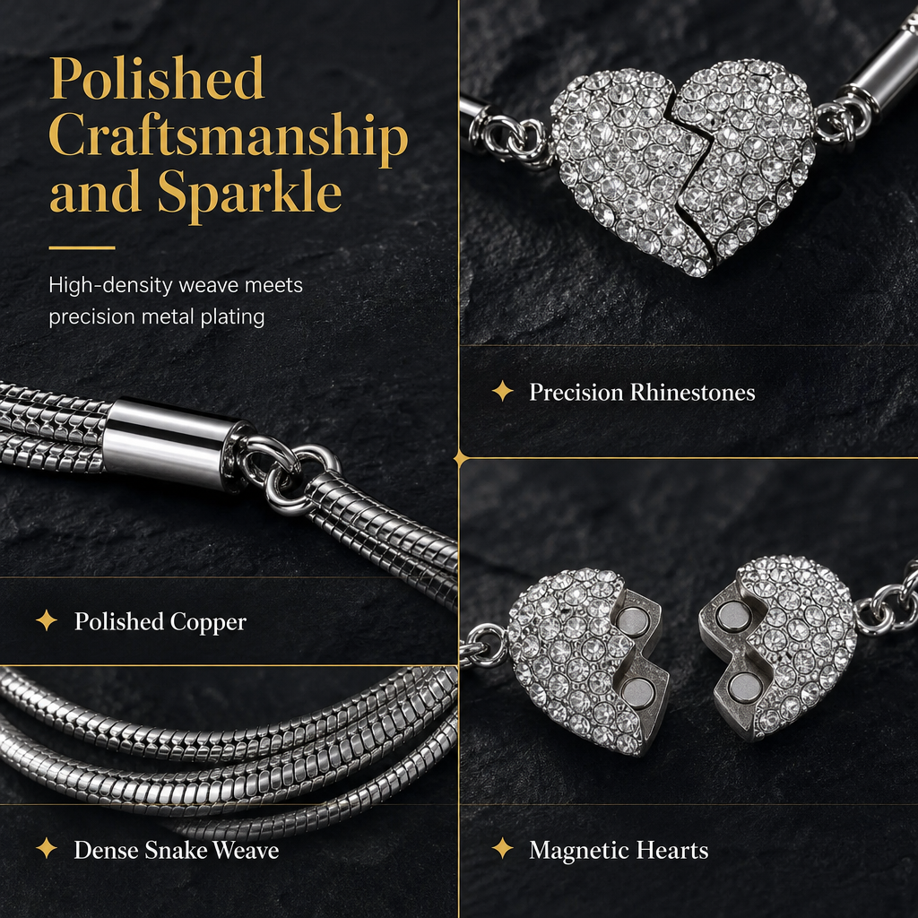 ❤️ 50 % Rabatt! ✨Elegante Herz Halskette mit Zirkonia – Minimalistischer Damen Schmuck mit Magnetverschluss