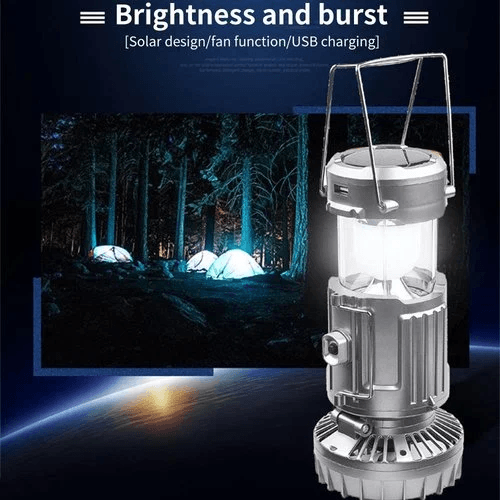 🔥2025 Heißer Verkauf🔥🌿Portable LED-Camping-Laterne mit Ventilator