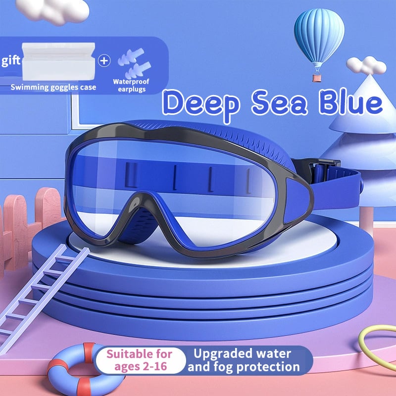 🍹2025 HEISS 50% Rabatt☀️HD-wasserdichte und antibeschlagende Kinder-Schwimmbrillen mit großem Rahmen
