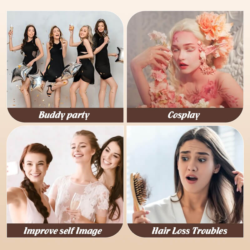 💕HOT SALE💕Perücke lange Haare Layered bangs Perücken