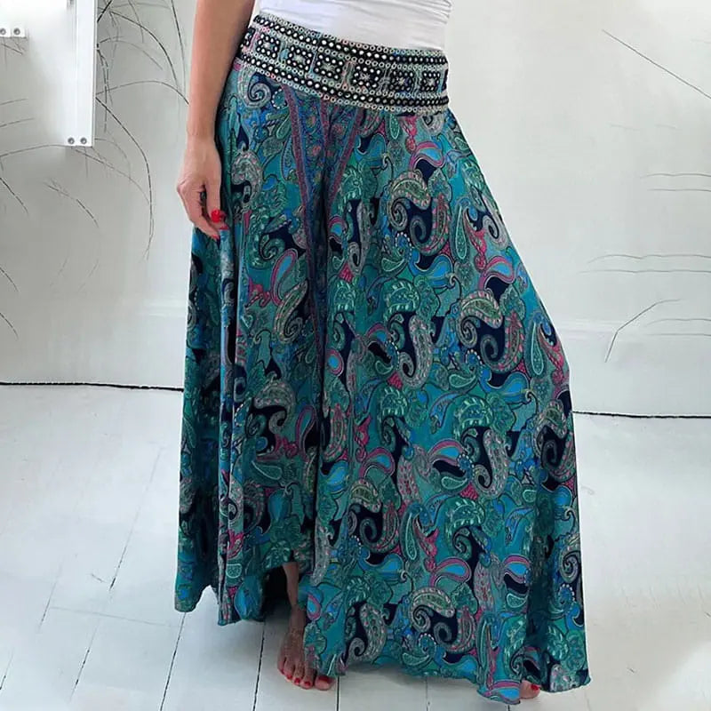 😍Letzter Tag: 50% auf das 2. Kleidungsstück⏳Leichte Hose mit Paisley-Druck & elastischem Bund – Boho-Charme für Freizeit & Reise | Bequem & pflegeleicht