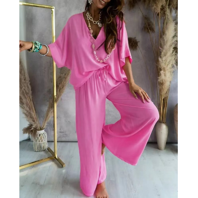 ✨2025 Neue💕Women's Casual Lose Solide Farbe Anzug