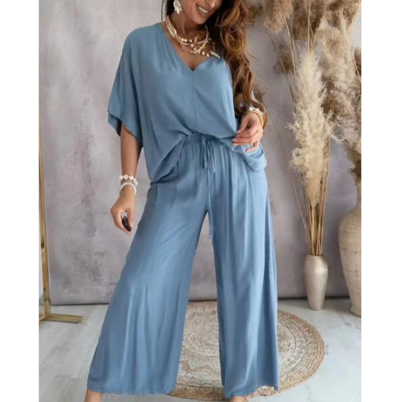 ✨2025 Neue💕Women's Casual Lose Solide Farbe Anzug