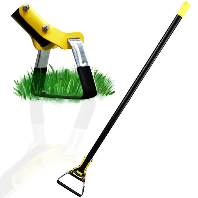 30-61 Zoll (ca. 76-155 cm) schwarze verstellbare Unkraut-Jätschlinge mit Bügelhacke