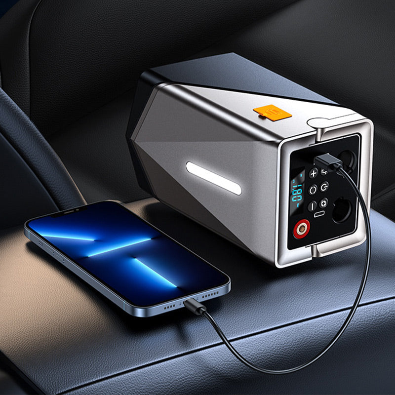🚗Multifunktionaler Jump Starter mit Luftpumpe und Gebläse💯