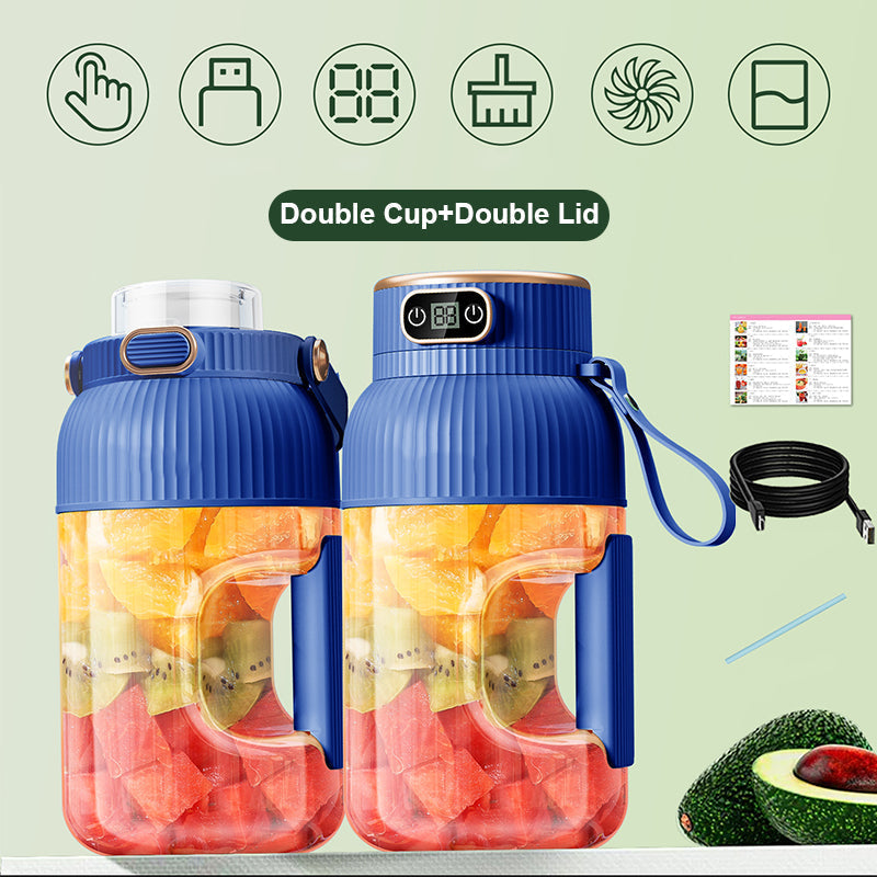 🍉Sommer Heißer Verkauf ❄️Multifunctional Tragbare Saftpresse Tasse mit Digitalanzeige