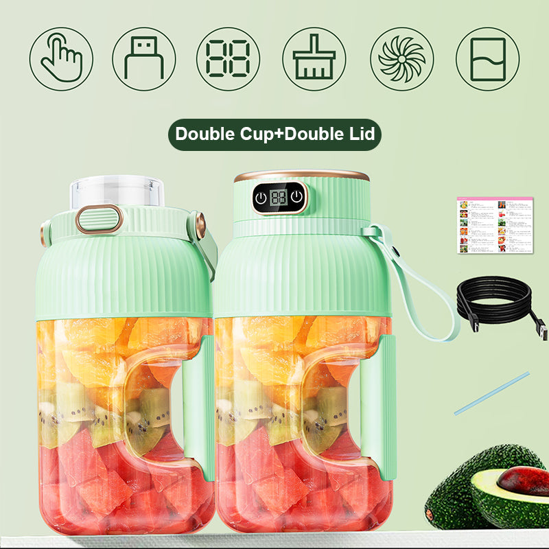 🍉Sommer Heißer Verkauf ❄️Multifunctional Tragbare Saftpresse Tasse mit Digitalanzeige