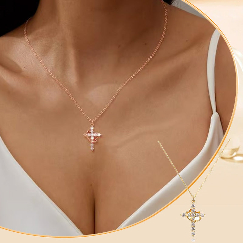 ✨Das Ewige Kreuz & Kronen Halskette👑
