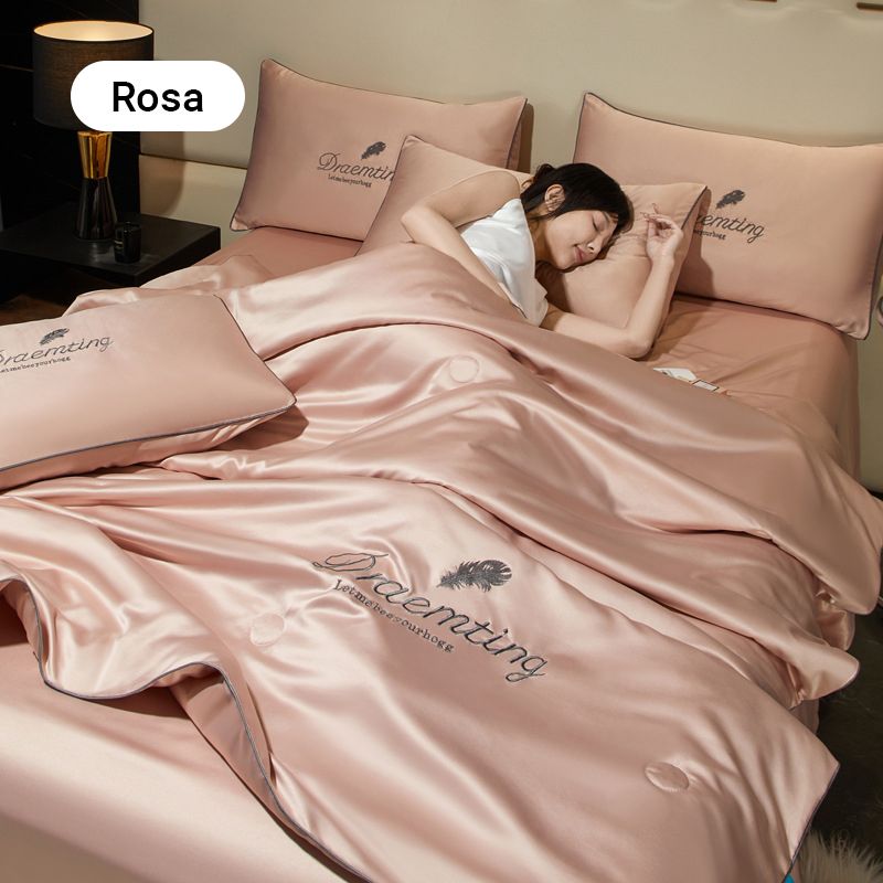 ✨2025 Neue Upgrades✨ Waschbare, kühlende 4-teilige Bettwäsche🌸