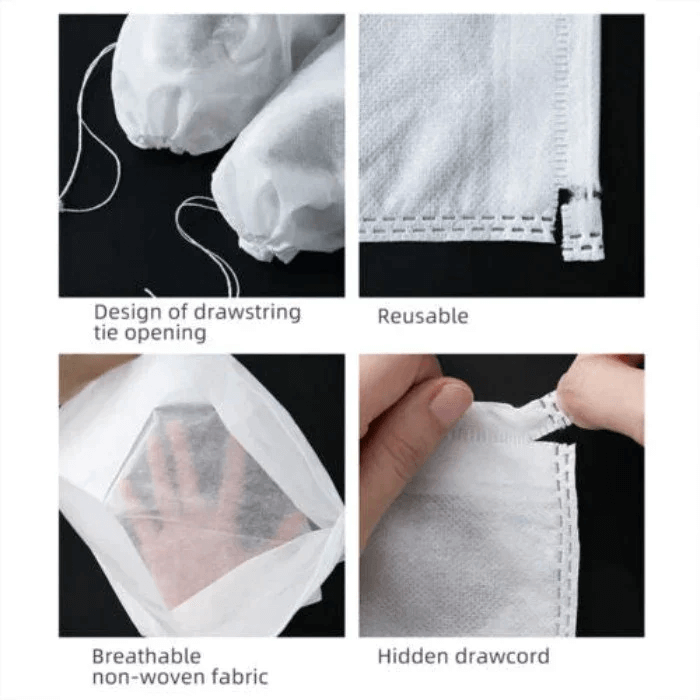 Wiederverwendbare Schuh-Aufbewahrungsbeutel mit Zugband · Staubdicht & Platzsparend · Must-Have zum Saisonwechsel