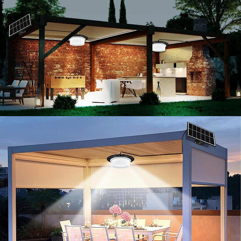 Justierbare Solar-Pendelleuchte Set, Wasserdicht IP65, Für Garten Terrasse Balkon, Außenleuchte Mit Fernbedienung