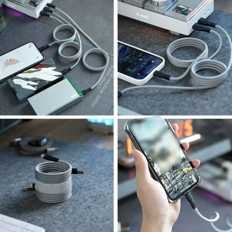📱🚗 Magnetisches Auto-Ladekabel mit Schnellladefunktion & praktischer Aufbewahrung