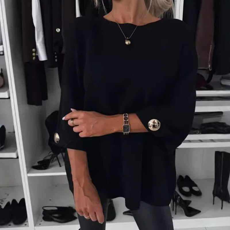 👚HEISSER VERKAUF 47% - Klassisches, einfarbiges Strickoberteil für Damen