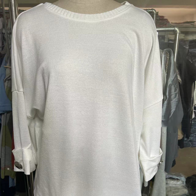👚HEISSER VERKAUF 47% - Klassisches, einfarbiges Strickoberteil für Damen