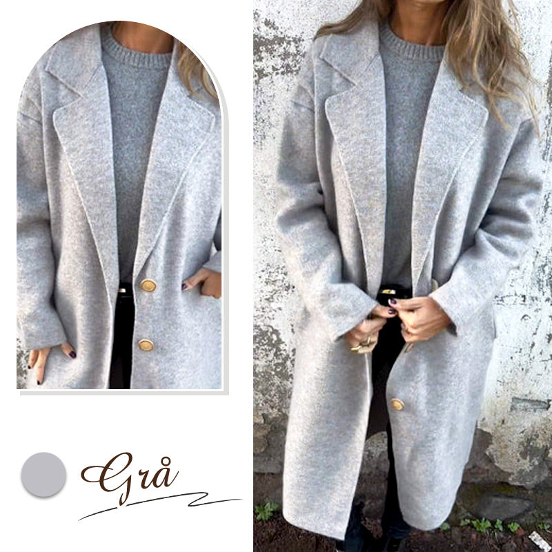 ✨Stilvoll und warm✨Langärmeliger Tweedmantel für Damen mit Kragen