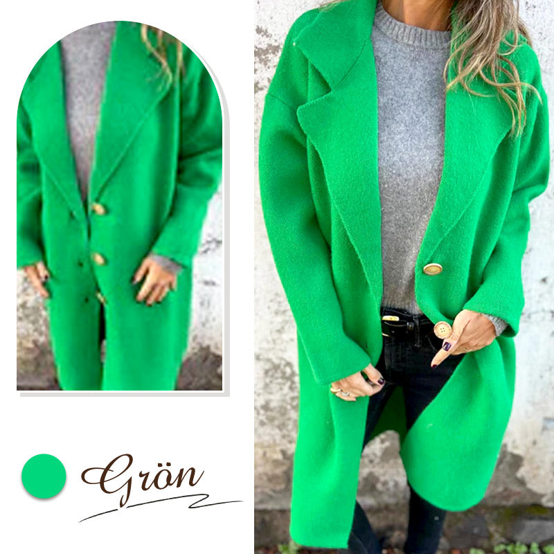✨Stilvoll und warm✨Langärmeliger Tweedmantel für Damen mit Kragen