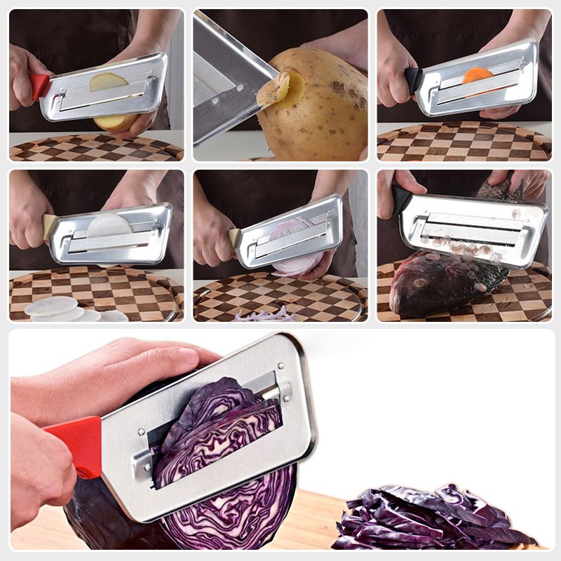 🏆Edelstahl-Zerkleinerungsmesser - Sparen Sie Zeit und Energie beim Kochen! ⏳🍳