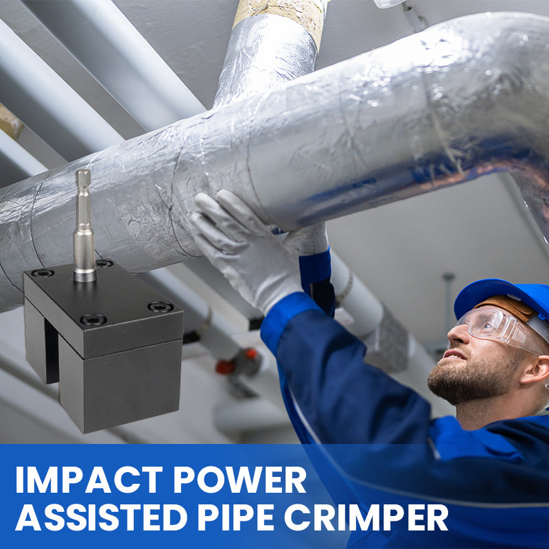 Schlagkraftunterstützte Rohrkrimpzange
