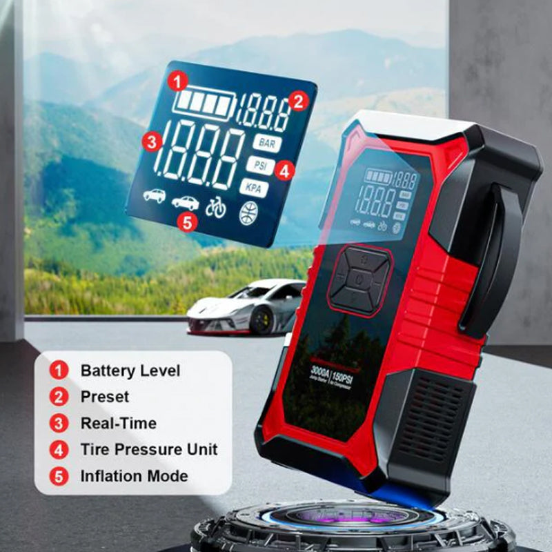 Tragbarer 12V-Auto-Starthilfe
