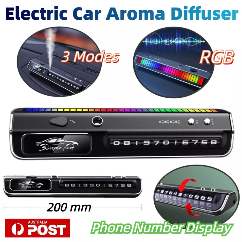 Aromadiffusor für Elektroautos mit Umgebungslicht