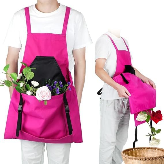 🎁 Heißer Verkauf 49% Rabatt 🔥Gartenschürze im Rücken gekreuzt mit tiefen Kängurutaschen.