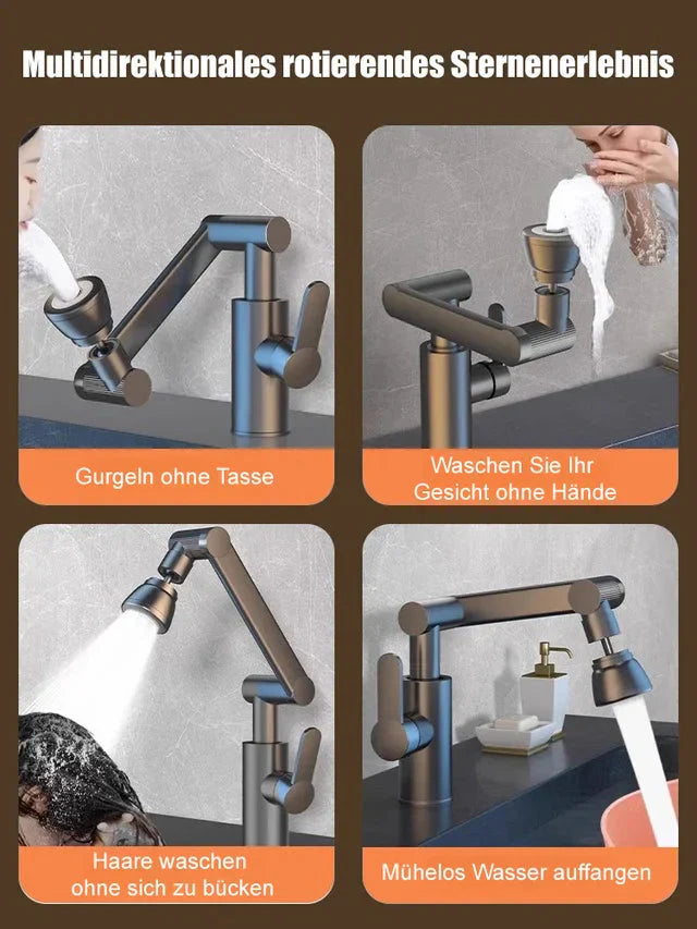 ⚡LIMITIERTES ANGEBOT: 1080° Dreh-Wasserhahn mit 4 Strahlarten | Für Küche & Bad